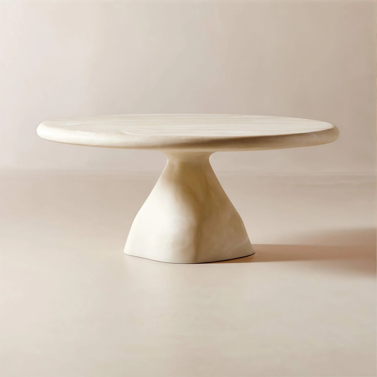 Sculptural Resin Pedestal Coffee Table — view 9