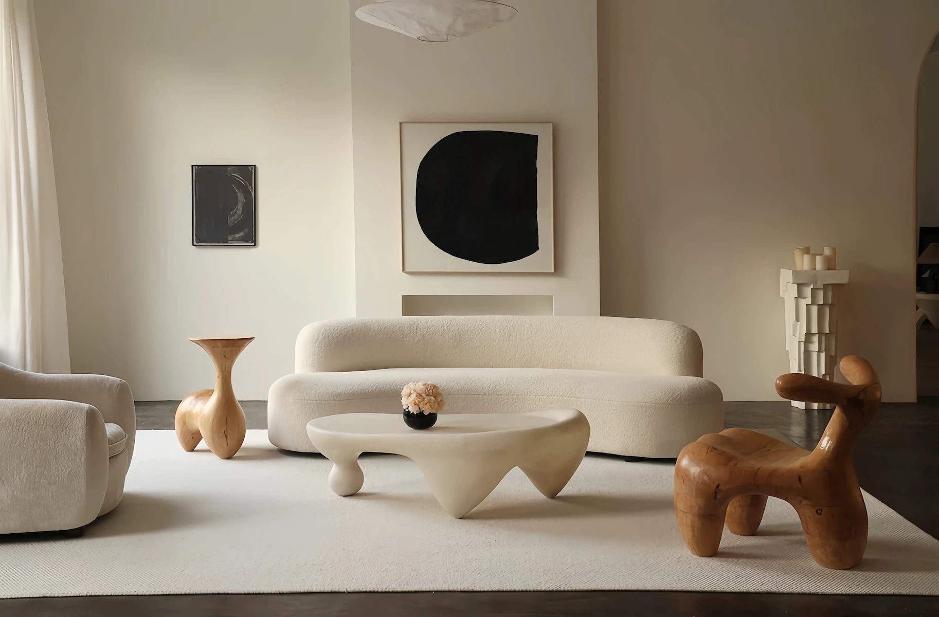 Sculptural Resin Coffee Table & Snail Chair Collection — view 3