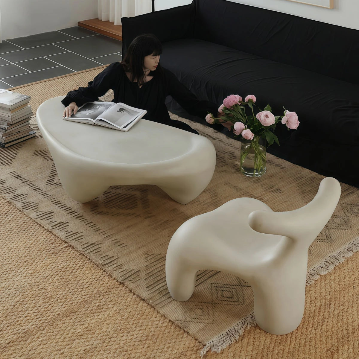 Sculptural Resin Coffee Table & Snail Chair Collection — view 7