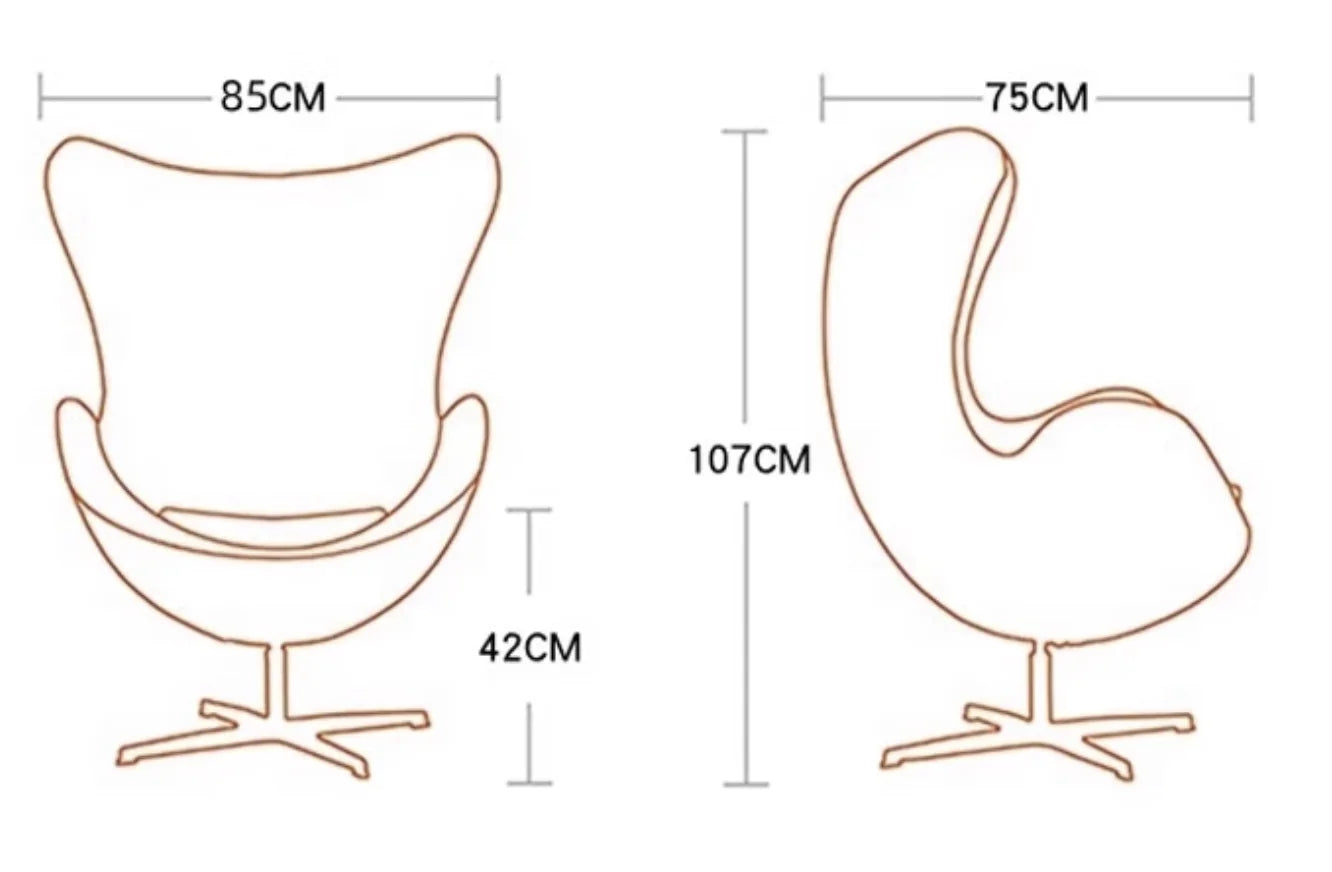 Curved Swivel Lounge Chair