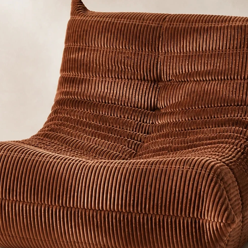 Brown corduroy upholstery texture detail