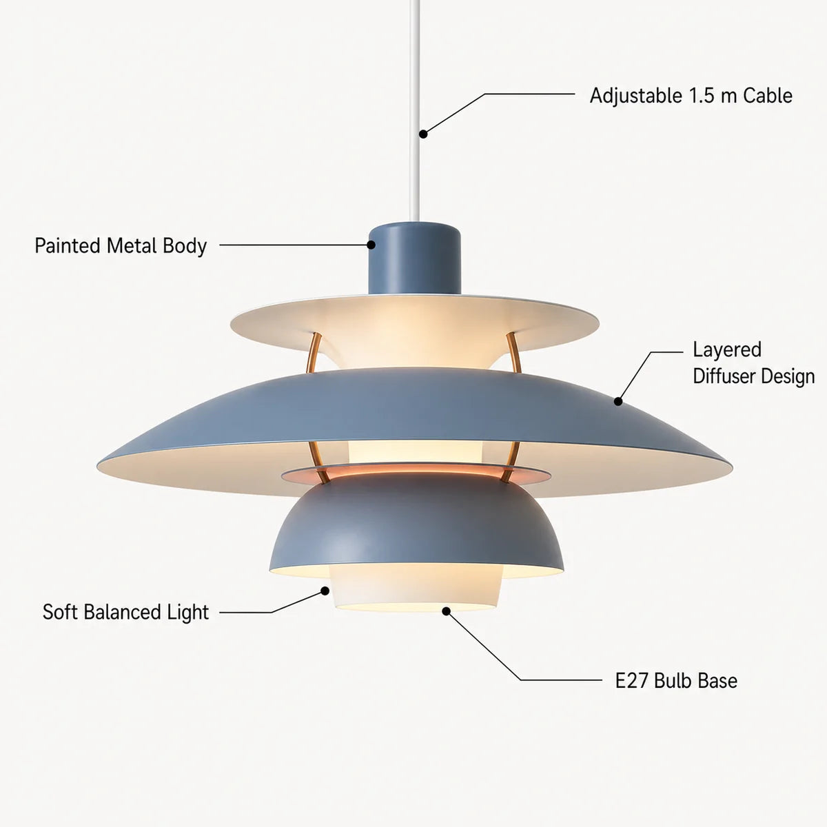 Layered Scandinavian Pendant Lamp