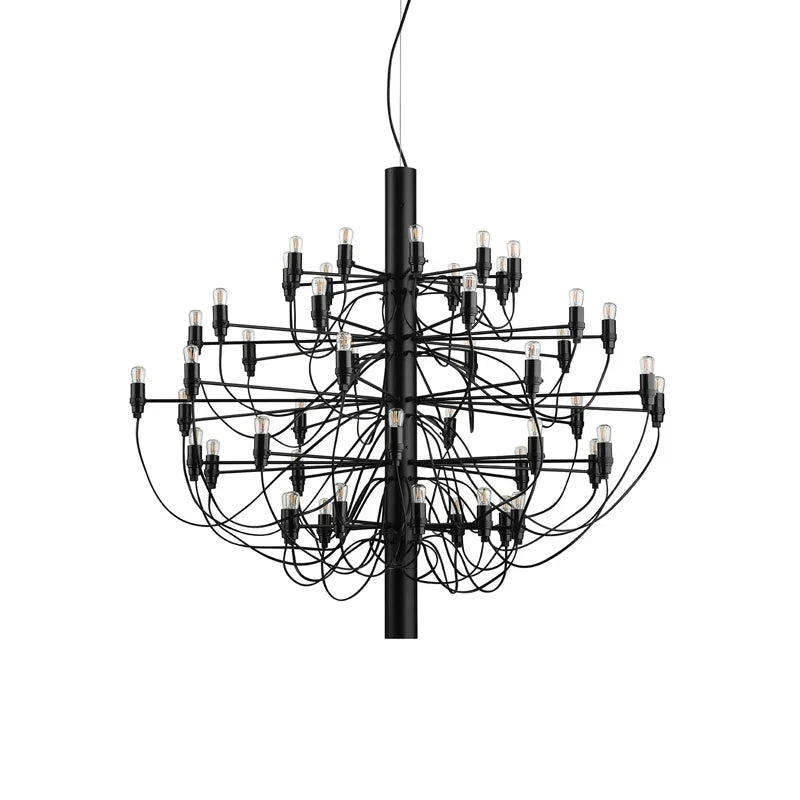50 heads Matte Black Brass Pendant Light, catalog view 15
