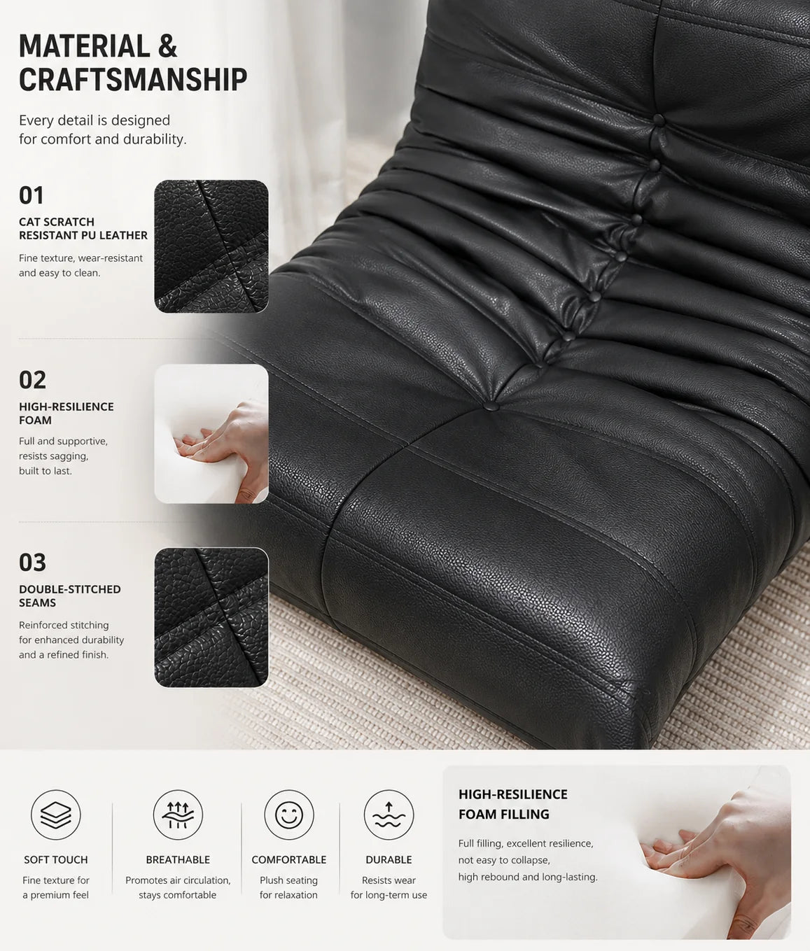 Low Profile Modular Lounge Sofa