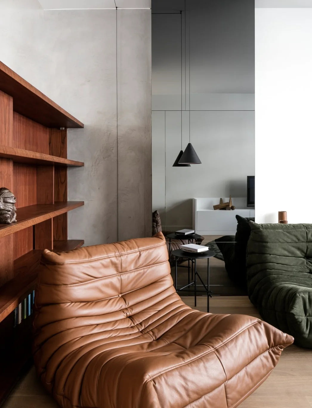 Low Profile Modular Lounge Sofa in relaxed lounge interior