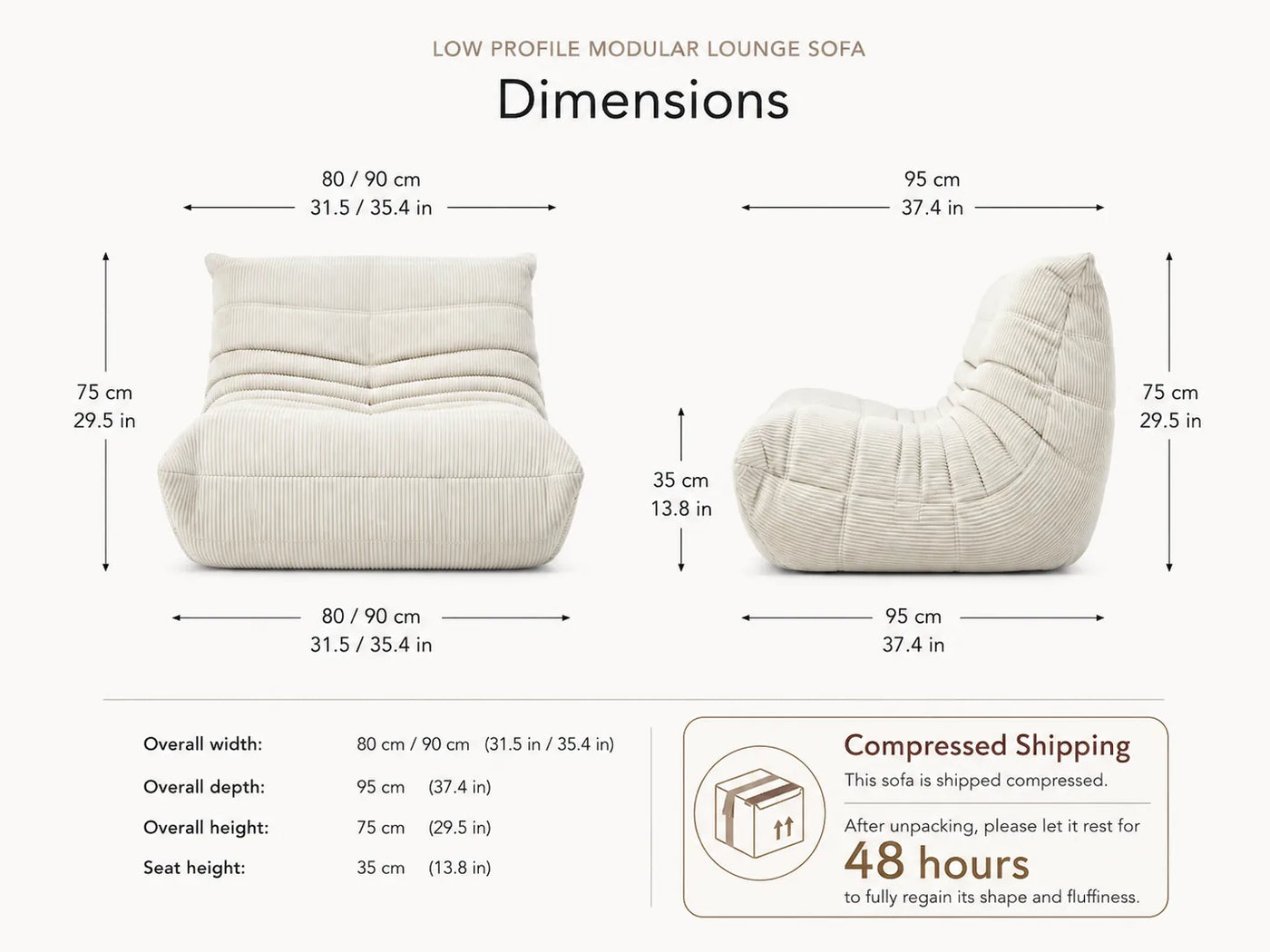 Low Profile Modular Lounge Sofa