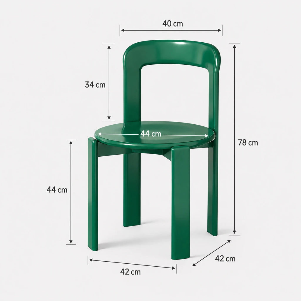 Rey Style Wooden Dining Chair – Swiss-Inspired Solid Wood Chair