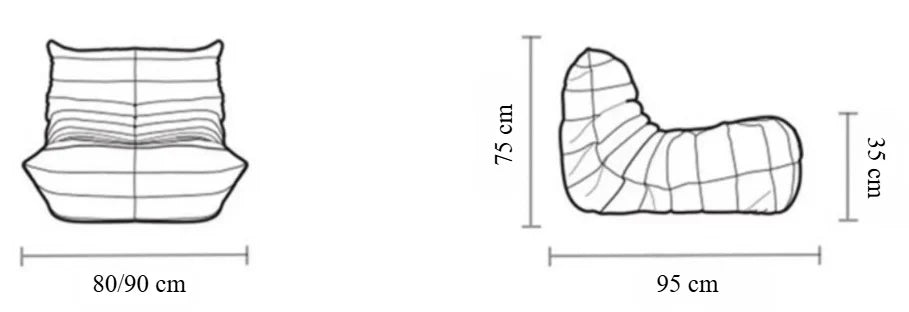 Canapé modulable Togo - Confort sans effort et design intemporel